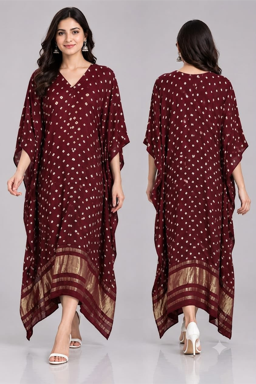 Bandhej Maroon