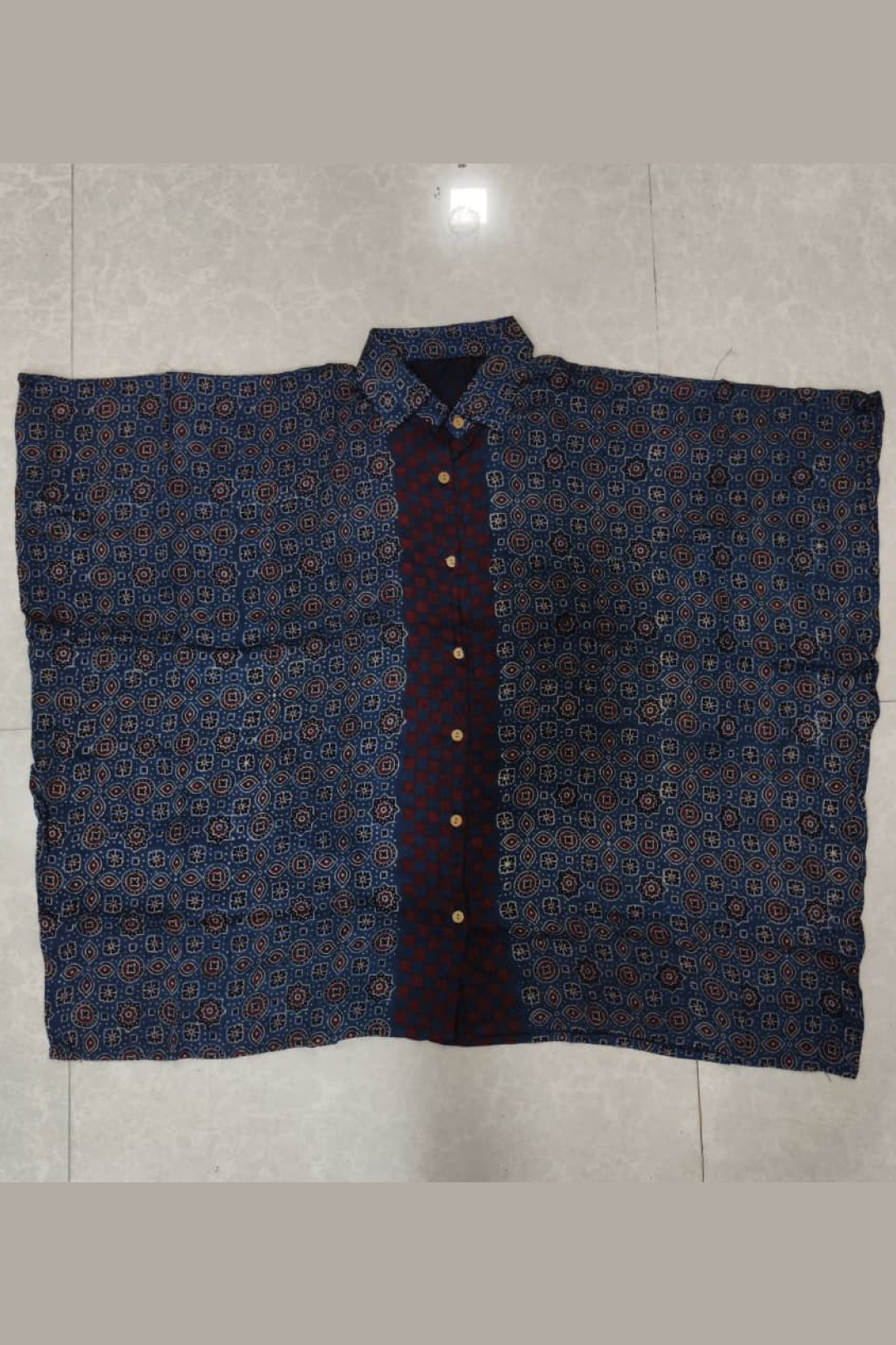 Shirt Navy Patchwork
