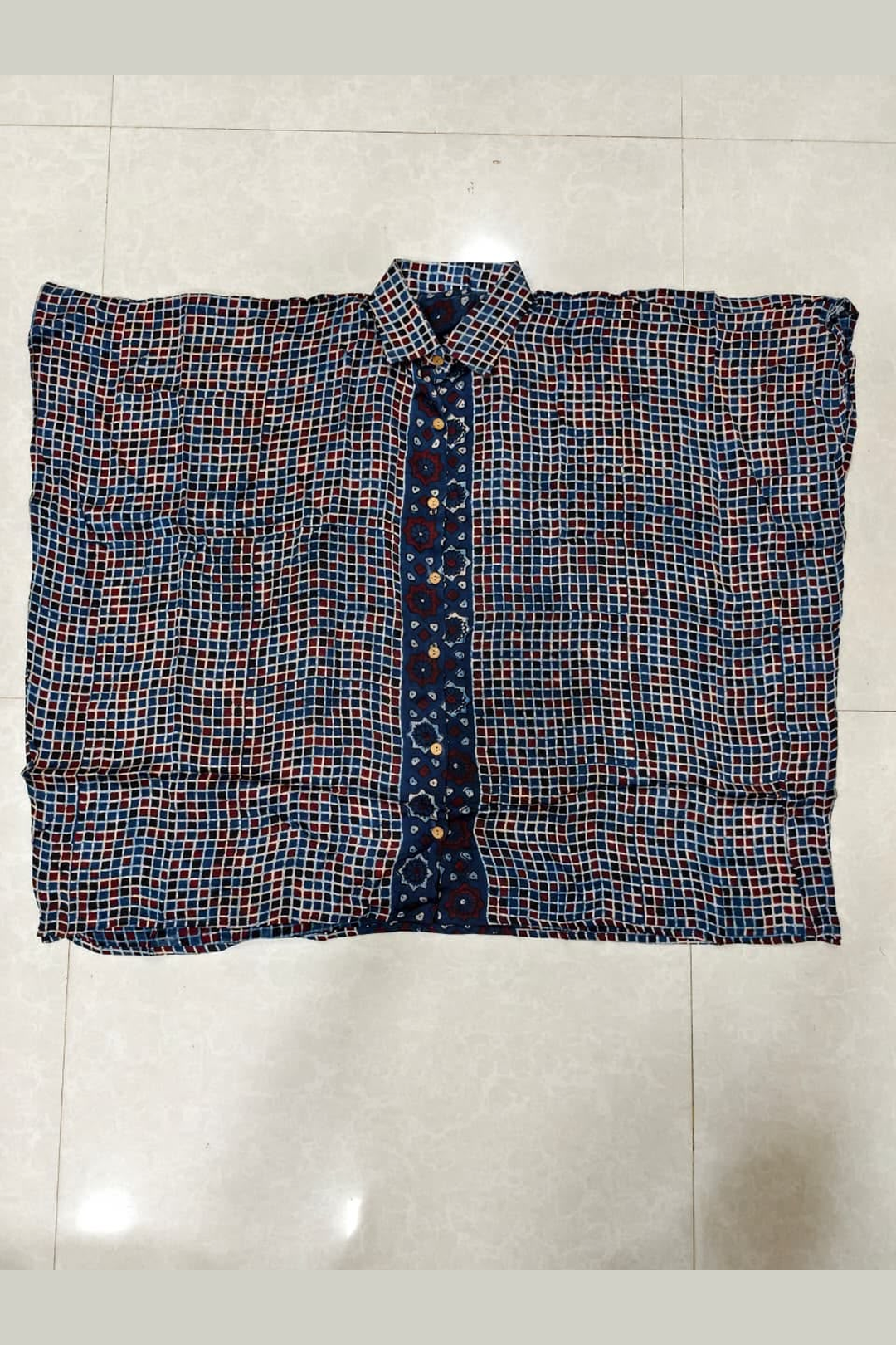 Shirt Teal Grid