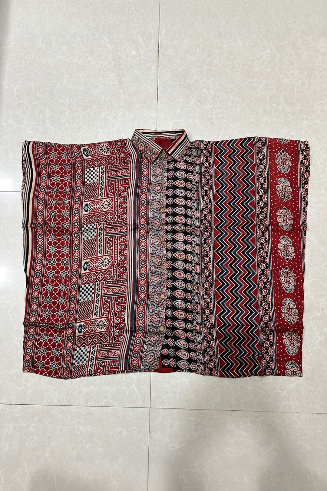 Shirt Red Patchwork
