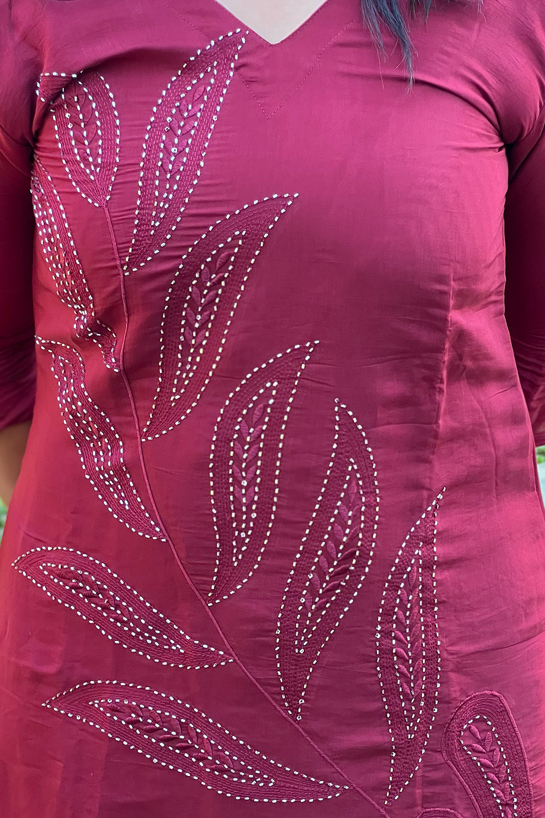 Aroha Ruby Grace embellishment detail close-up