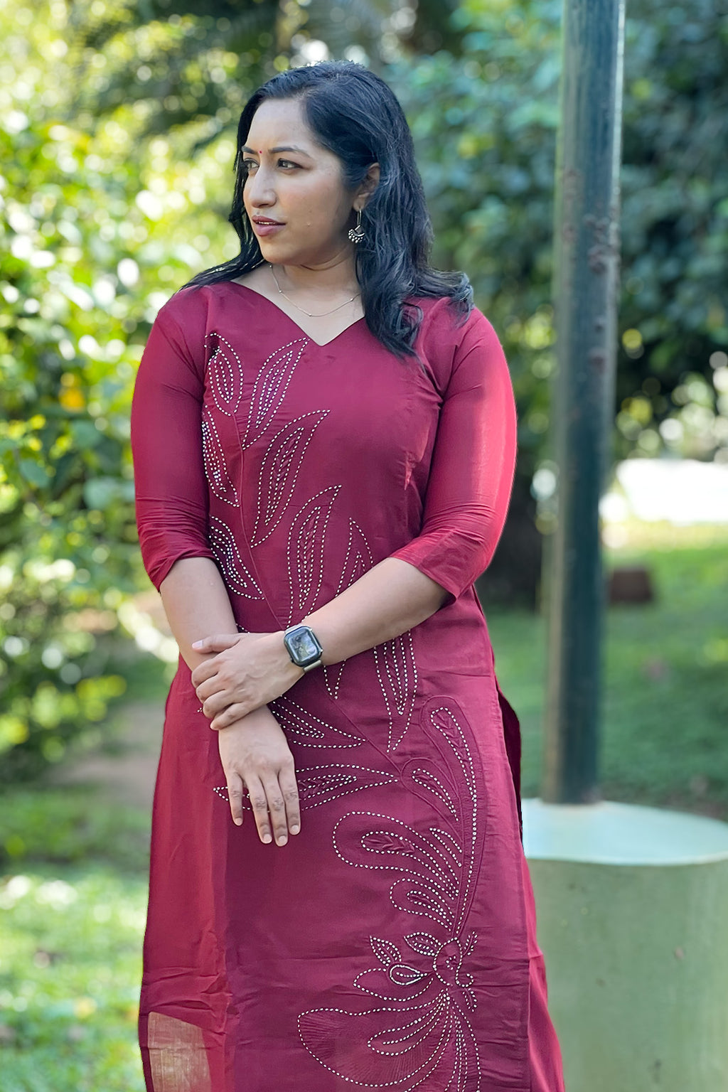 Aroha Ruby Grace co-ord set, front detail